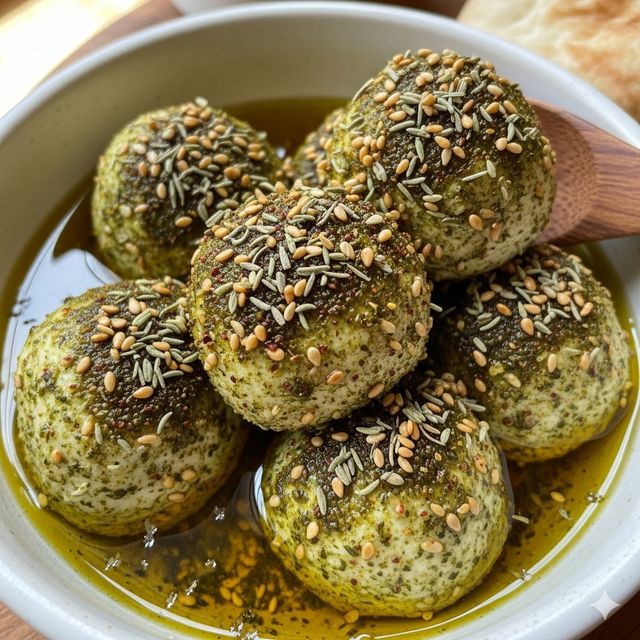 כדורי לאבנה בציפוי זעתר ושמן זית